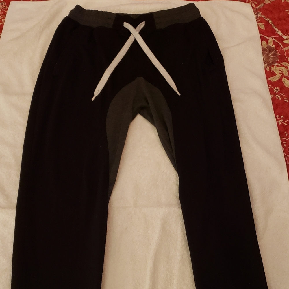 SP Athletic pants/joggers. Black/gray. Pull strings